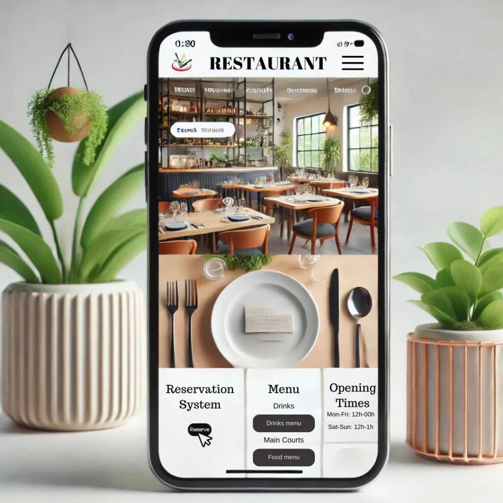 A modern, user-friendly restaurant website showcasing a menu, reservation system, and contact information, designed to be easy to navigate and visually appealing.